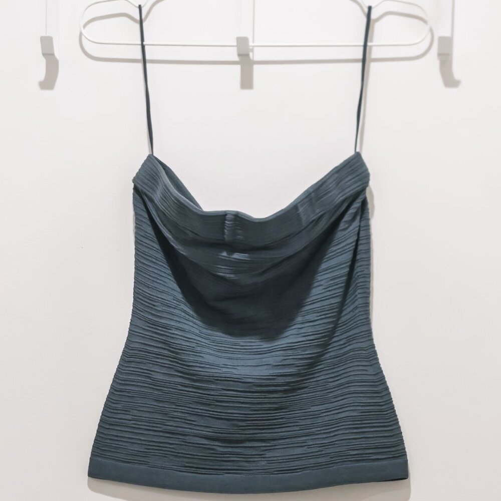 textured bandeau top - turquoise - Picture 5 of 6